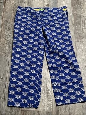 Lilly Pulitzer Blue & White Rope-Print Capris